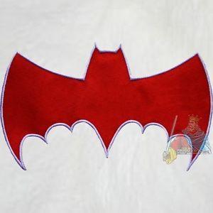 Red Batman Logo - Batman Red Bat Logo Batmobile Embroidered Patch Adam West TV Serie