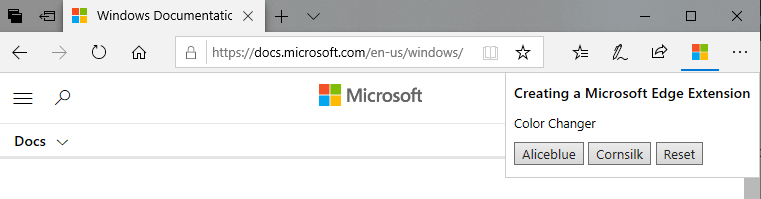 White Microsoft Edge Logo - Creating an extension - Microsoft Edge Development | Microsoft Docs