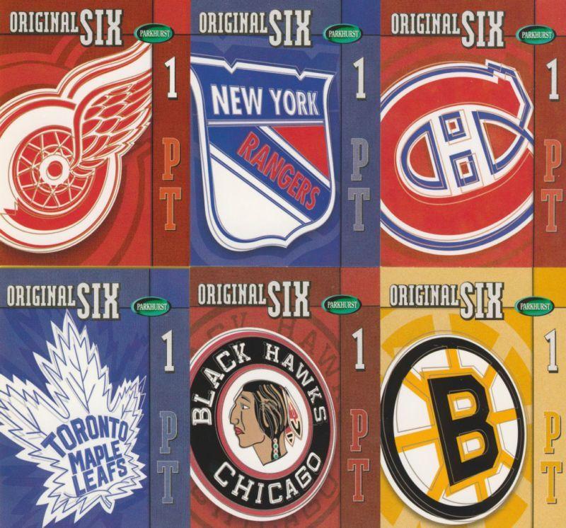 NHL Original 6 Logo - NHL Original Six Hockey Team Logo Cards Set of 6 on PopScreen