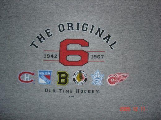 NHL Original 6 Logo - NHL Original Six Hockey Teams and the Stanley Cup Trophy. long