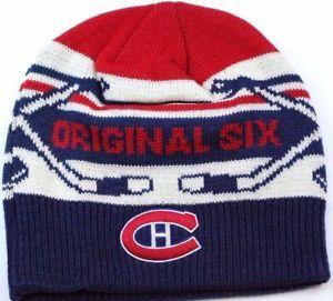 NHL Original 6 Logo - Montreal Canadiens CCM NHL Original 6 Team Logo Knit Hockey Hat ...