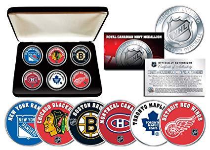 NHL Original 6 Logo - NHL ORIGINAL SIX TEAMS Royal Canadian Mint Medallions 6