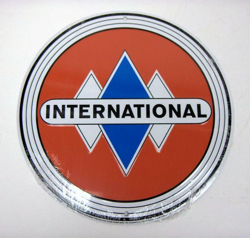 International Truck Logo - International Truck Logo Round Tin Sign. International. Trucks