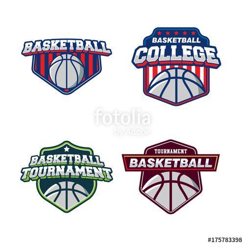 Basketball Vector Logo - Basketball Vector Logo Set Stock Image And Royalty Free Vector