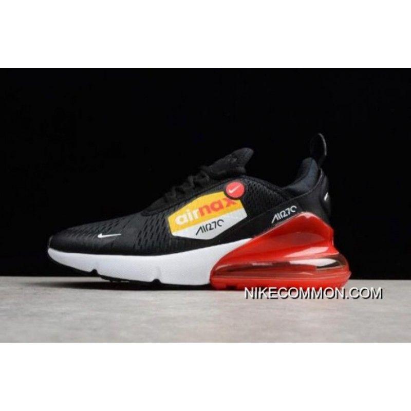 Red and Yellow Nike Logo - Latest Men’s Nike Air Max 270 “BIG LOGO” Black Yellow Red Running Shoes AH8050 015