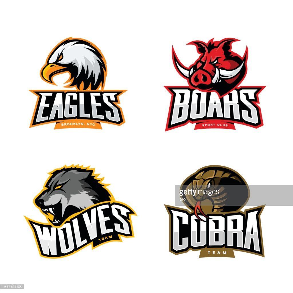 Boar Sports Logo - Vector Art : Furious cobra, wolf, eagle and boar sport vector logo ...