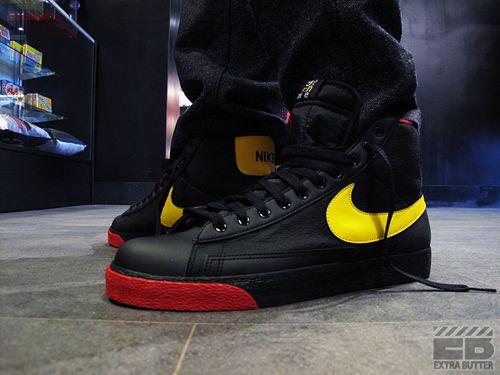 Red and Yellow Nike Logo - Nike Blazer SP High Black/Yellow/Red - TheShoeGame.com - Sneakers ...