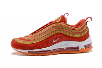 Red and Yellow Nike Logo - Nike Air Max 97 Ultra SE retro air cushion running shoes red yellow