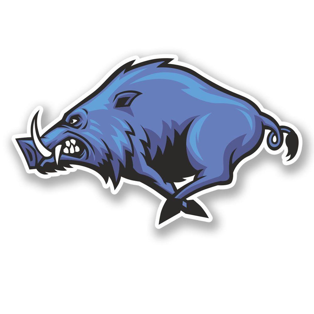 Boar Sports Logo - x 10cm Angry Wild Boar Hog Pig Vinyl Sticker Decal iPad Laptop