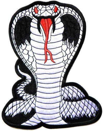 Black Cobra Logo - 7.5''x9.5'' Big Jumbo Black Large King Cobra Snake