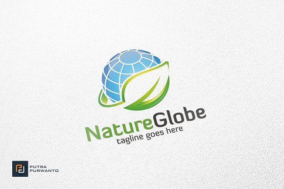 Full Globe Logo - Nature Globe Template Logo Templates Creative Market