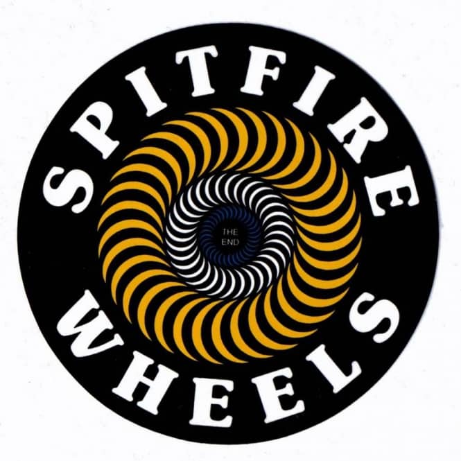 Spitfire Wheels Logo - Spitfire Wheels Spitfire Classic Swirl Yellow Skateboard Sticker ...
