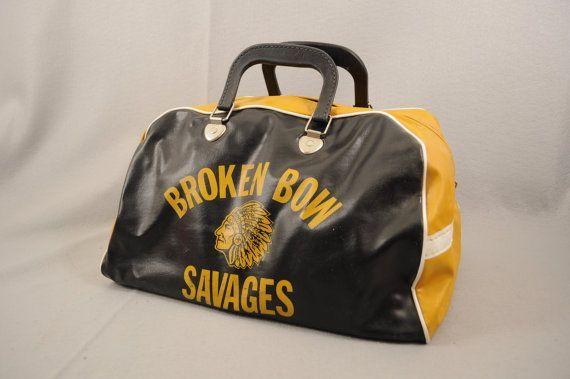 Broken Bow Savages Logo - Broken Bow Savages Vintage Vinyl Gym Duffle Bag Oklahoma | Recipes ...