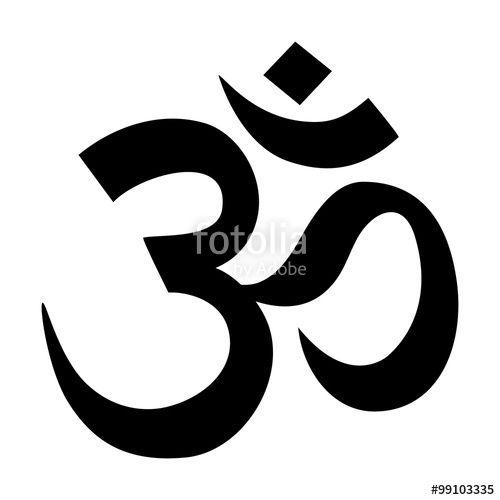 Hinduism Logo - Om / Aum - symbol of Hinduism flat icon for apps and websites