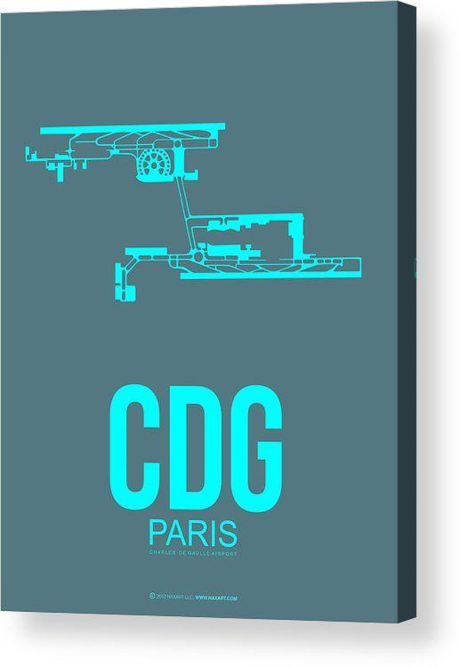 Paris Airport Logo - Cdg Paris Airport Poster 1 Acrylic Print by Naxart Studio
