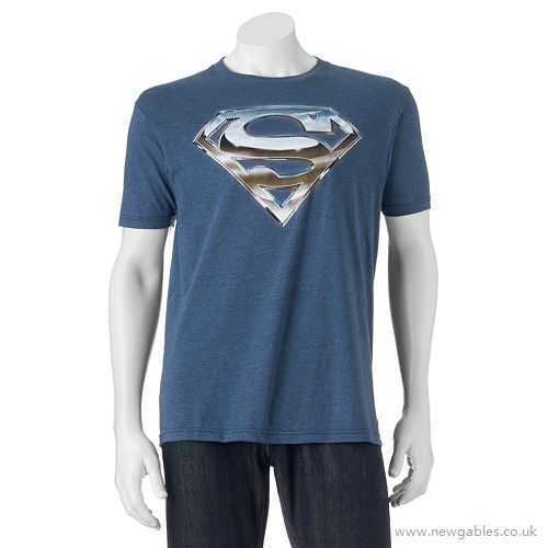 Sun Superman Logo - Dc Colorful Dc Chrome Tall Big & Fifth Sun Comics Superman Logo Tee ...