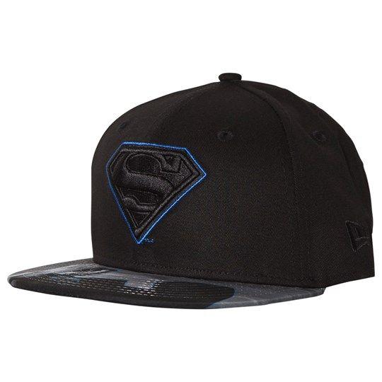 Sun Superman Logo - New Era - Black Superman Logo With Blue Outline Cap - Babyshop.com