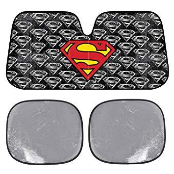 Sun Superman Logo - Amazon.com: BDK Warner Bros Superman Sunshade - Folding Accordion ...