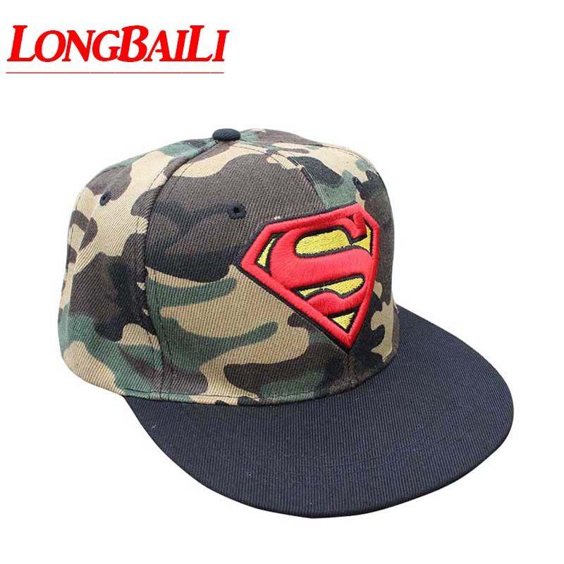 Sun Superman Logo - Snapback Sport Hats For Men Flat Brim Hiphop Caps Superman Sun ...