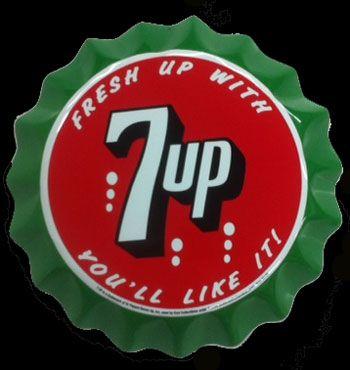 Vintage 7Up Logo - Vintage Soft Drink, from Garage Art LLC