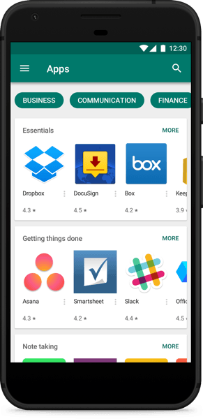 On Google Play App Andproid Logo - Deploy apps to enterprises using Google Play | Android Developers