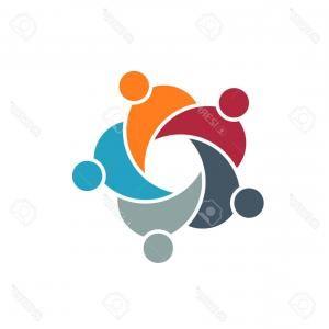 People in Circle Logo - Photostock Vector Motivated Group Of People Logo Circle Of A Person ...
