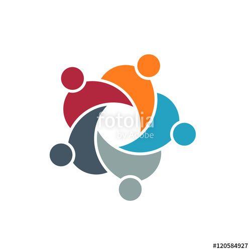 People in Circle Logo - People Circle Group Logo. Vector Graphic Illustration | People ...