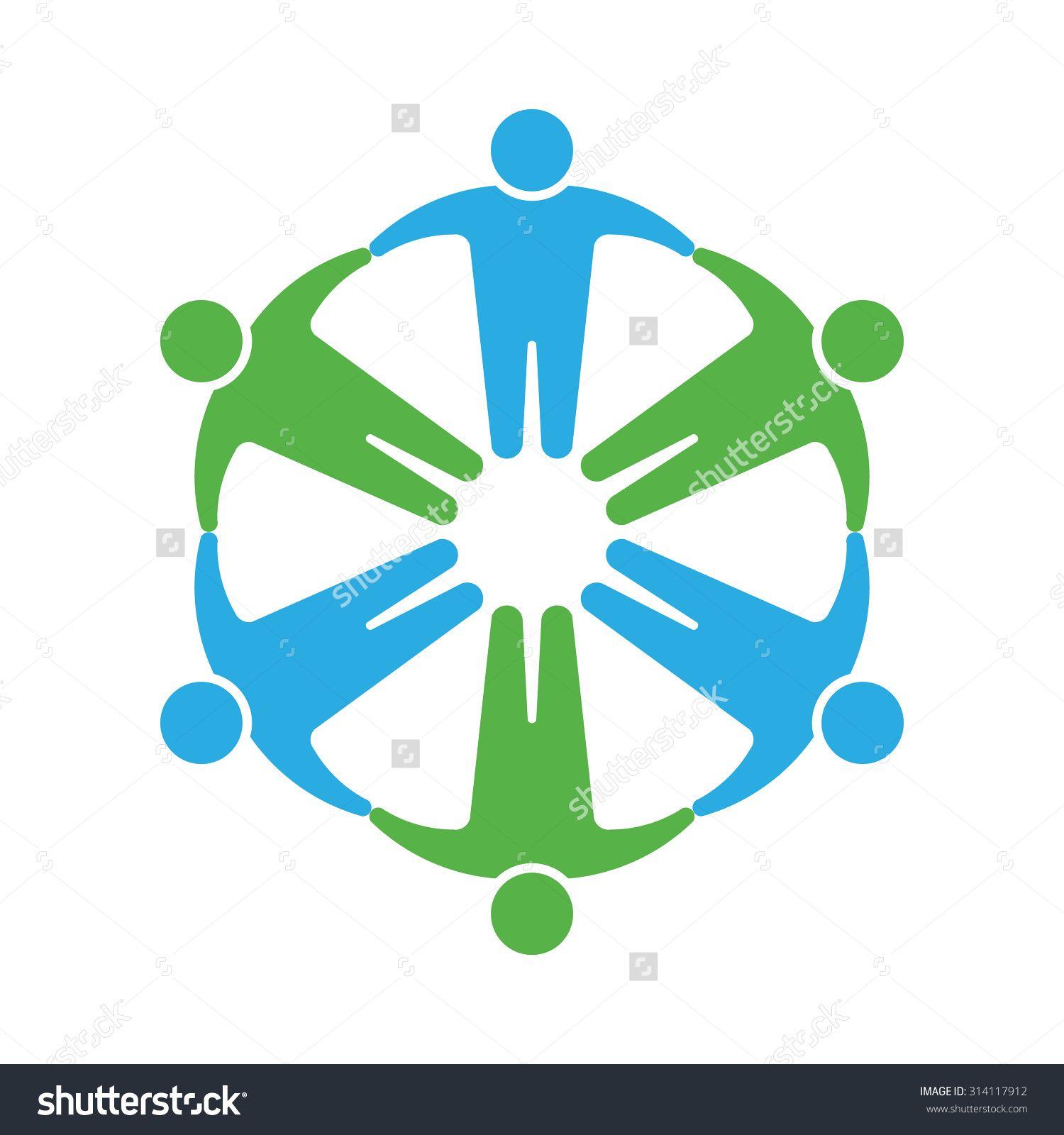 People in Circle Logo - Holding hands Logos