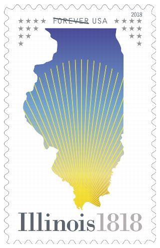 2018 USPS Logo - Stamp Announcement 18 09: Illinois Statehood Stamp