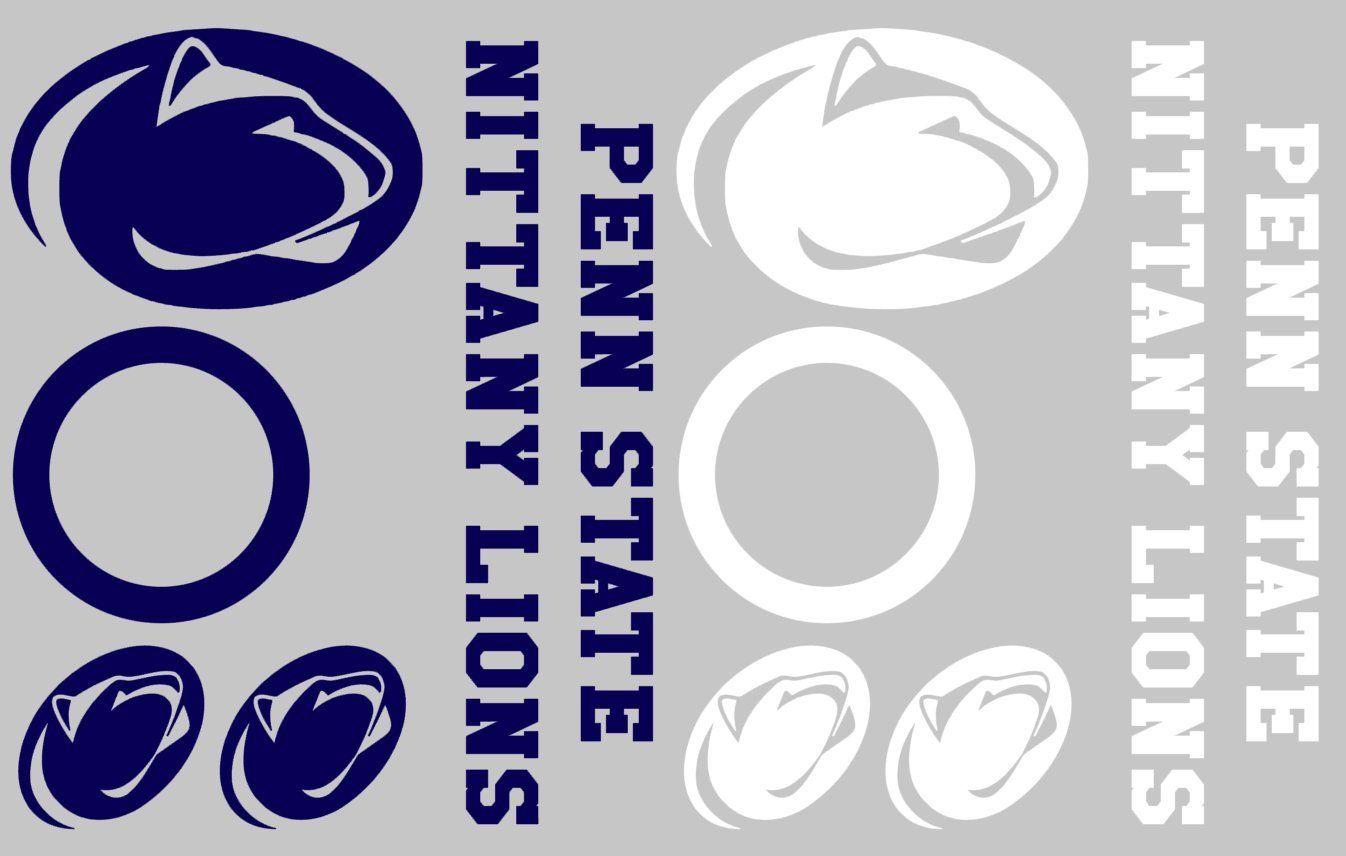 4 Circles Car Logo - Penn State Nittany Lions Cornhole Decal Set