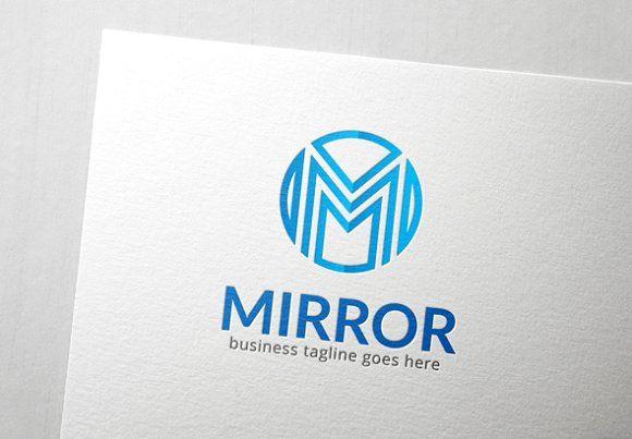 Mirror Logo - Mirror Letter M Logo ~ Logo Templates ~ Creative Market