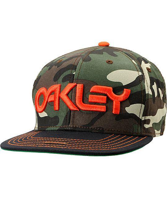 Camo Oakley Logo - Oakley Factory O Justable Camo Snapback Hat