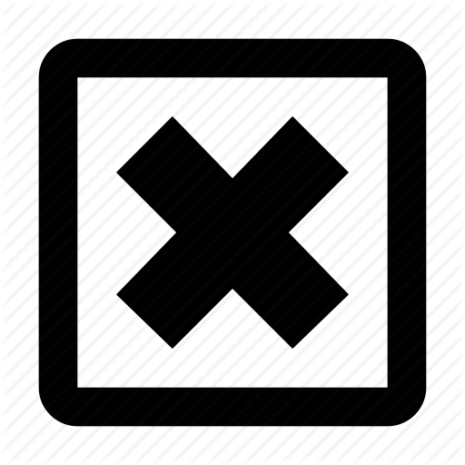 Cross in Square Logo - Cancel button, close square, cross square, delete square, square ...