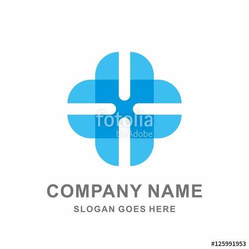 Cross in Square Logo - Medical Pharmacy Simple Geometric Cross Square Business Company ...