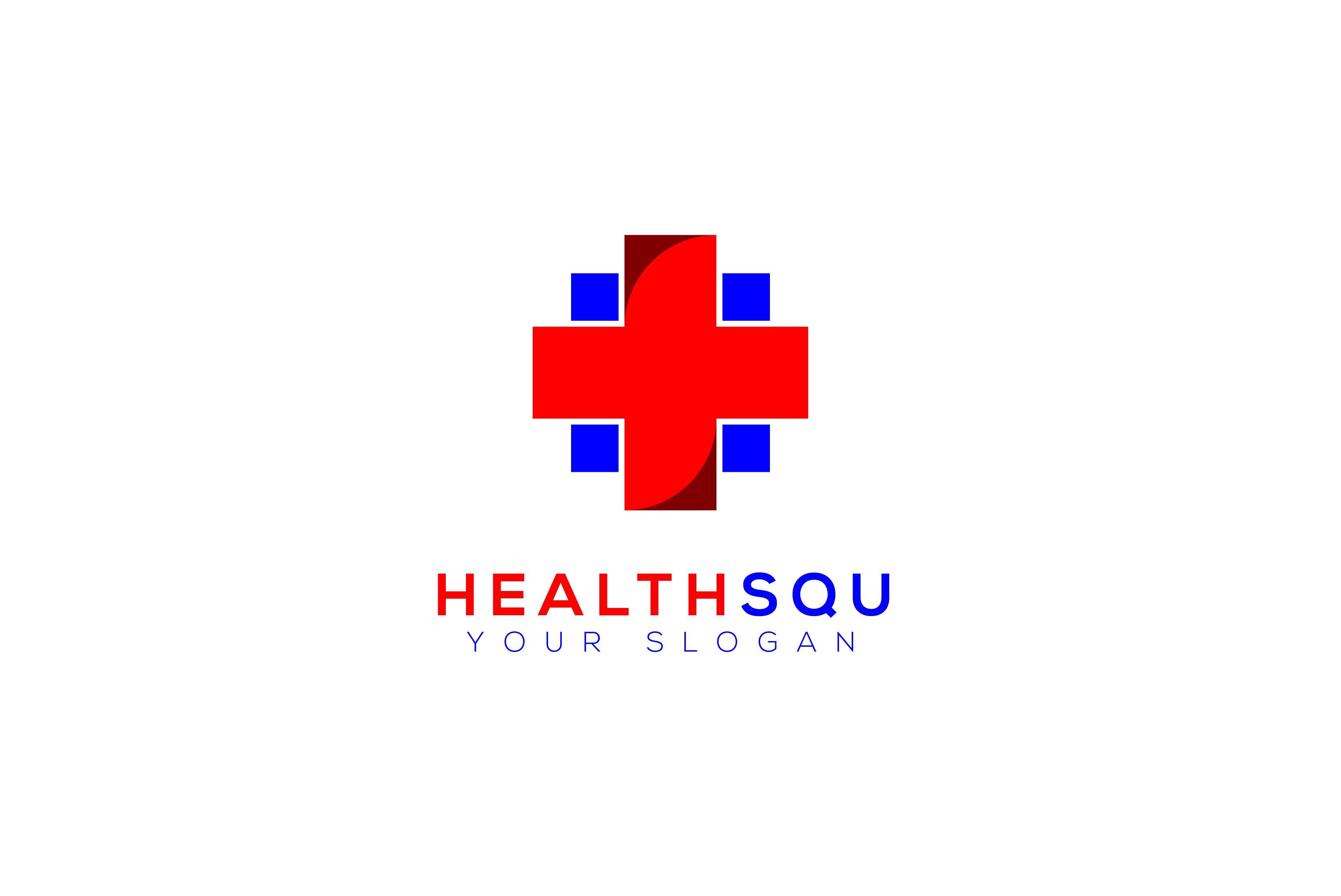 Cross in Square Logo - Health Square Logo - Vsual