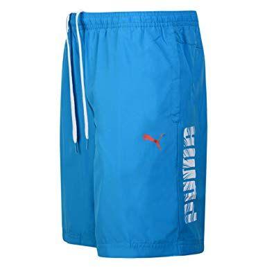 Blue Puma Logo - Puma Men's Logo Swimming Shorts - Blue (S): Amazon.co.uk: Clothing
