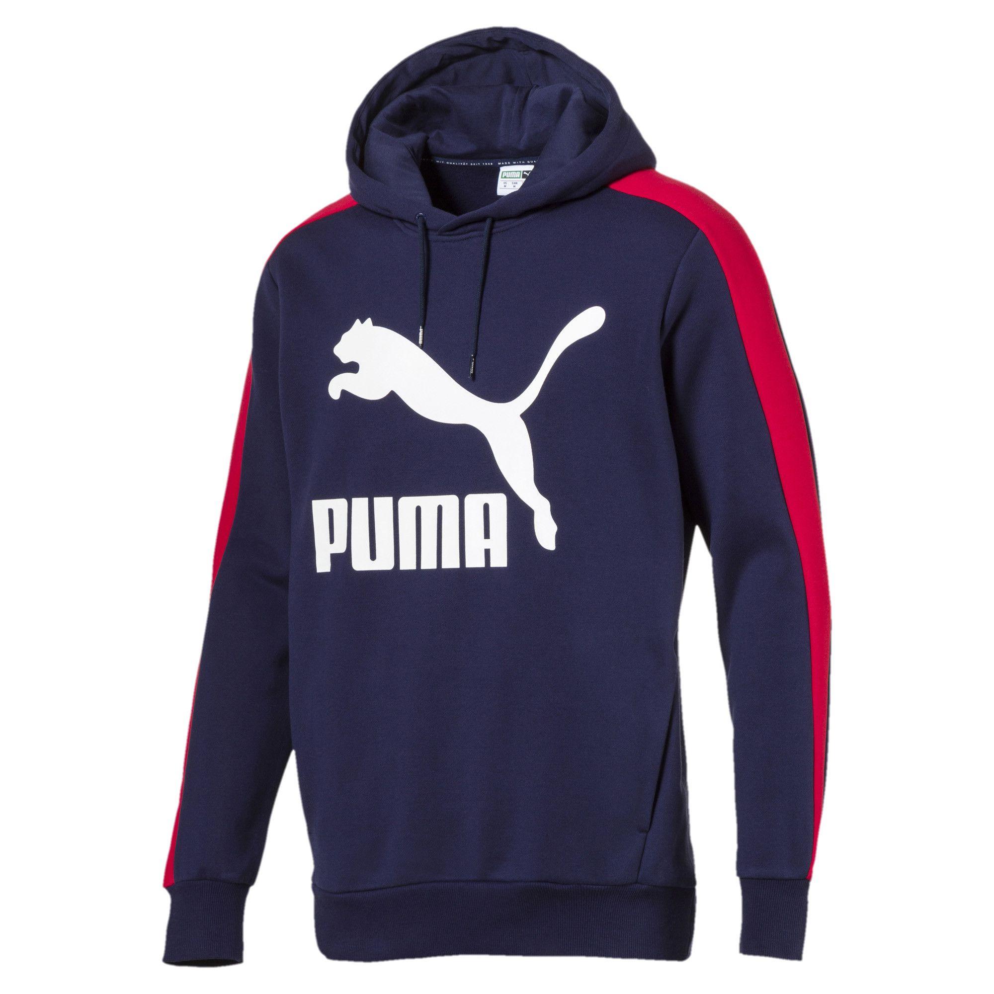 Blue Puma Logo - Classic T7 Logo Men's Hoodie