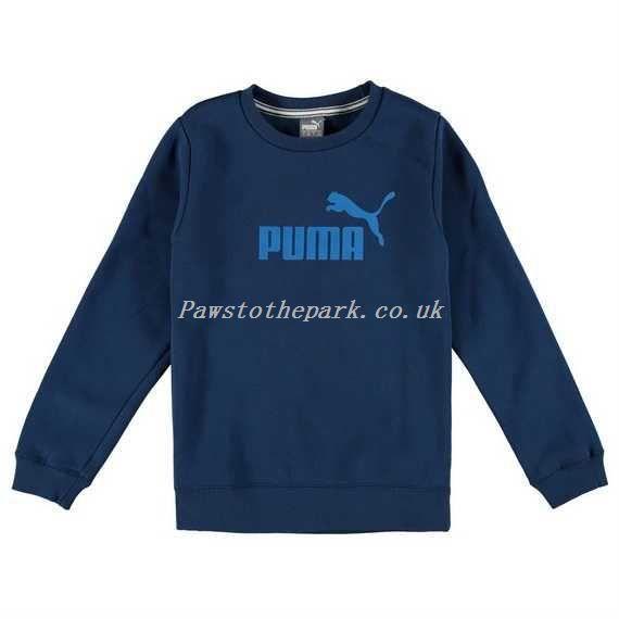 Blue Puma Logo - Kids Sweatshirts - Blue - Puma Logo Crew Sweater Australia.529006 ...