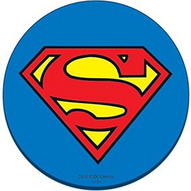 Giant Red P Logo - Superman logo giant round drinks mat coaster hb