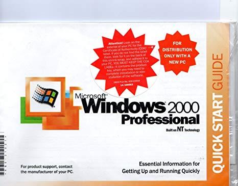 Windows 2000 Professional Logo - Microsoft Windows 2000 Professional w/SP4 (OEM): Amazon.co.uk: Software