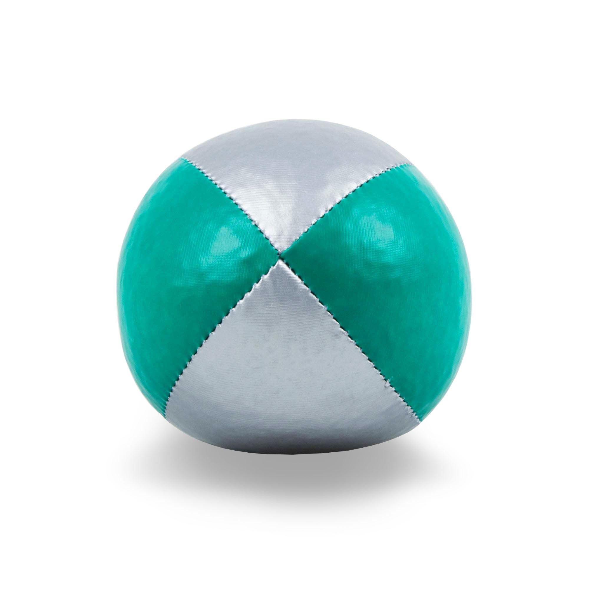 Green with Silver Ball Logo - Juggle Gifts Ball Set - Green and Silver | Juggling and Circus Gifts ...