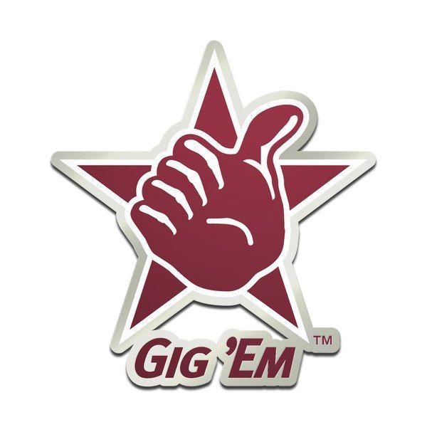 Aggies Logo - Texas A&M Aggies Metallic Freeform Logo Auto Emblem - SEC Store