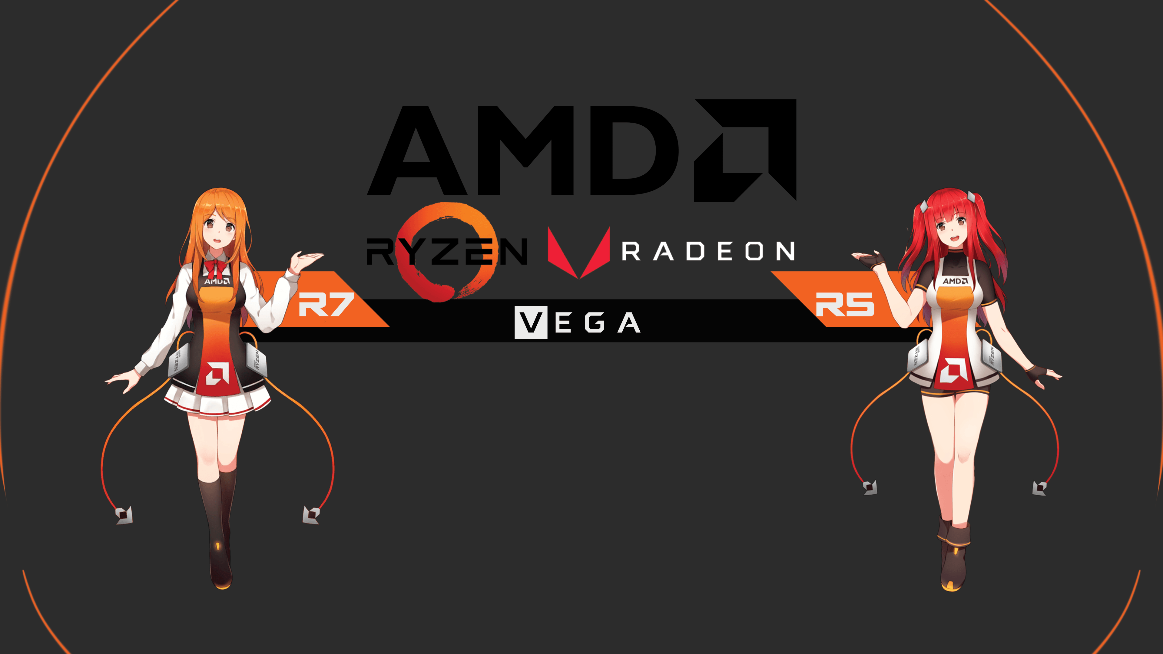 AMD Ryzen 4K Logo - AMD | Ryzen | Vega (Anime) Wallpaper in 4k : Amd