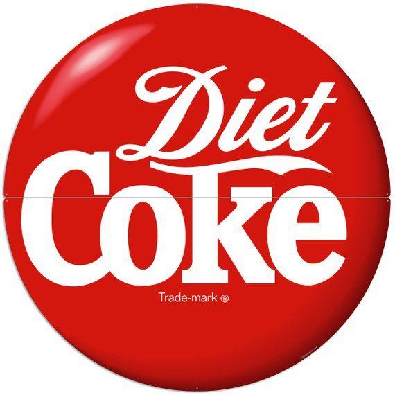 Diet Coke Circle Logo - Diet Coke Logo Red Disc Large Metal Signs #161628