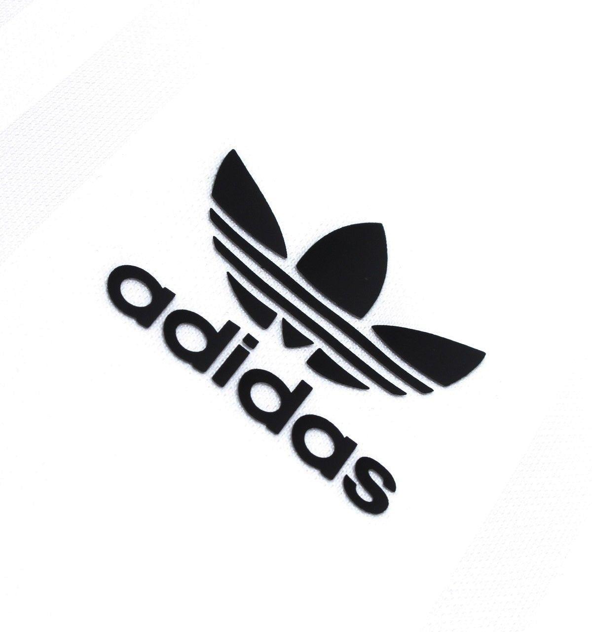 White with Three Stripes Logo - Adidas Originals White Three Stripes Jacquard Jersey Top