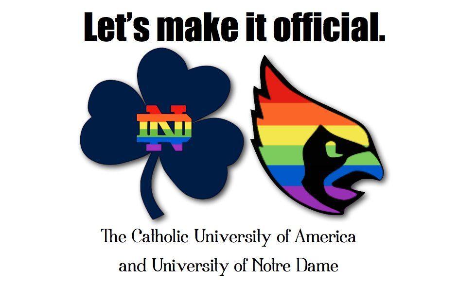 Catholic U Logo - Catholic U. And Notre Dame Unite To Work For Gay Straight Alliances
