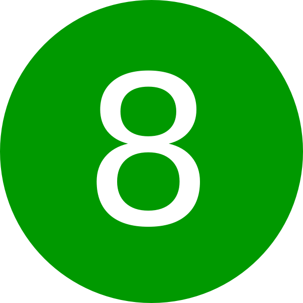 8 Green Logo - Number 8, Green, Round Clip Art at Clker.com - vector clip art ...