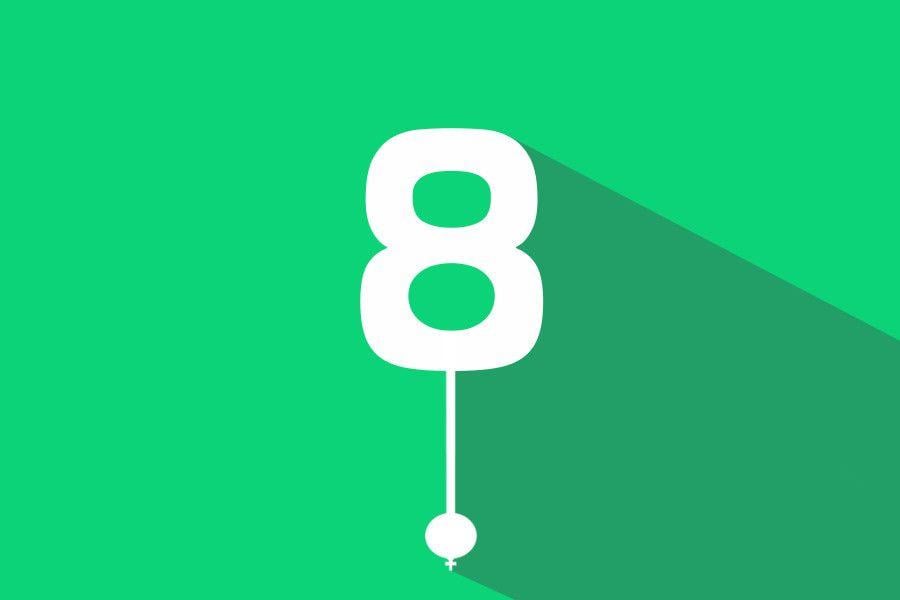 8 Green Logo - Logo design based on number 8