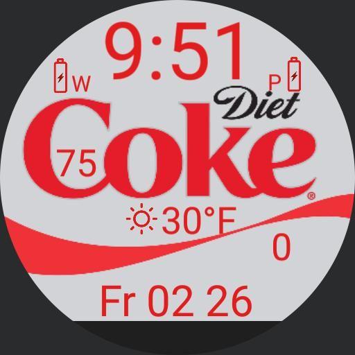 Diet Coke Circle Logo - Diet Coke for Moto 360 2015