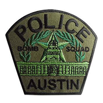 8 Green Logo - Iron on patches - Police Austin Logo - green - 8,2x7,4cm - by catch ...